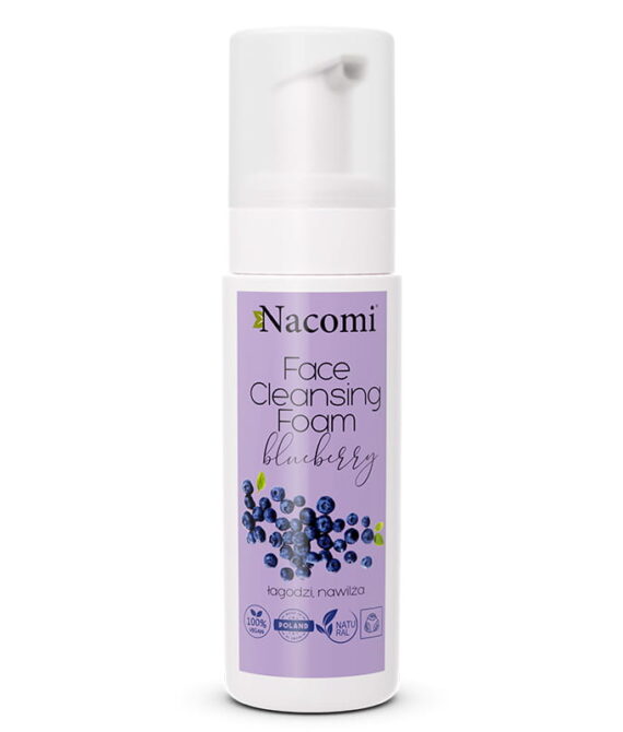 Face foam cleansing blueberry – blåbær 150ml – Nacomi