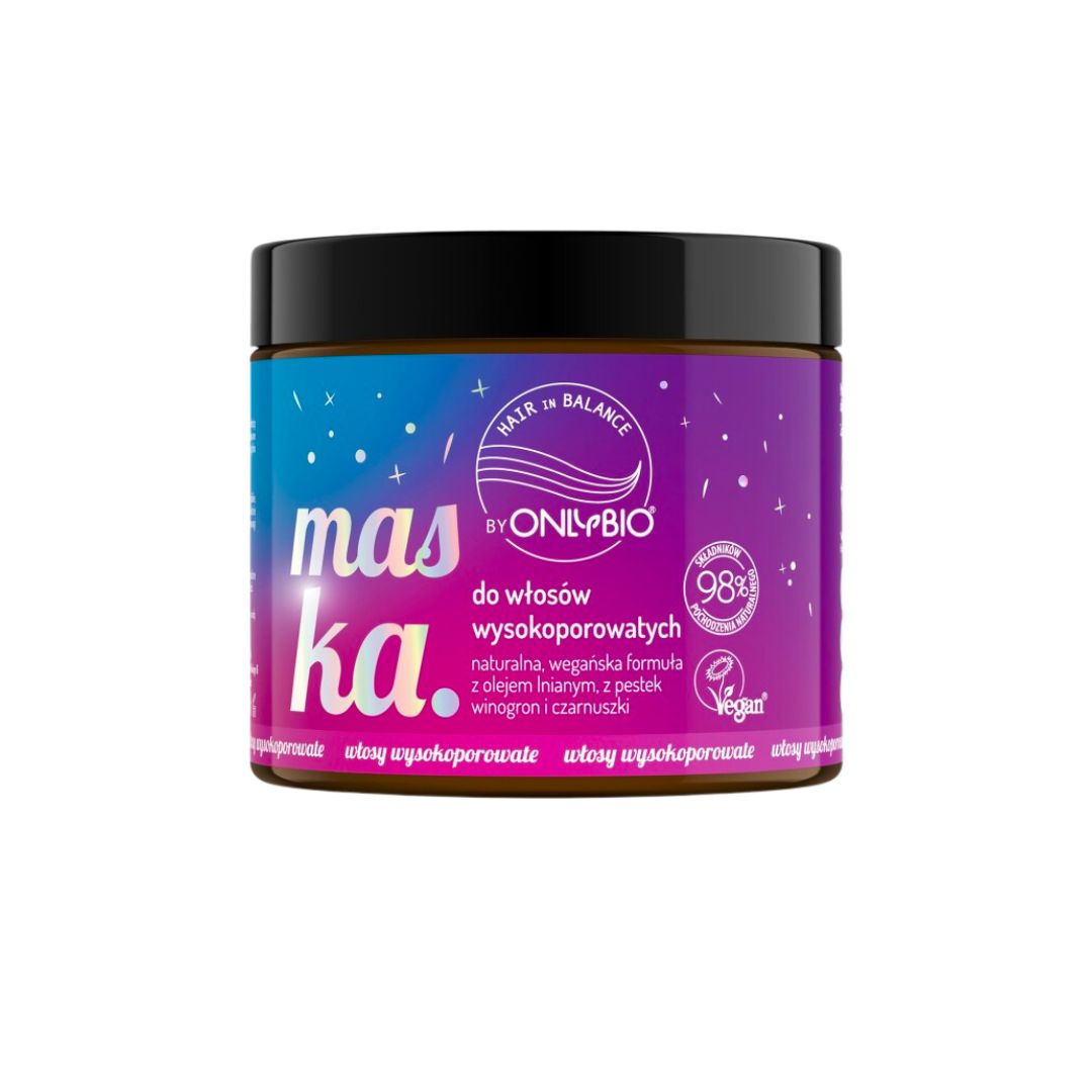 Hårmaske for Høyporøse Hår – Hair in Balance by ONLYBIO 400 ml